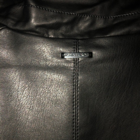 Michael kors black hooded leather jacket - Picture 3 of 4